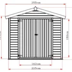 Ξύλινη αποθήκη κήπου 225 x 225 εκ