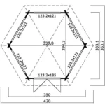 Ξύλινο κιόσκι Καλυψώ 323 x 370 εκ