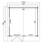 Ξύλινο σπίτι Καλλιόπη 410 x 410 εκ