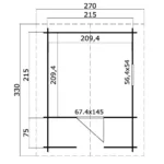 Ξύλινο παιδικό σπίτι Lido 215 x 215 εκ