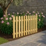 Ξύλινος φράχτης λεία τάβλα premium 100x180εκ