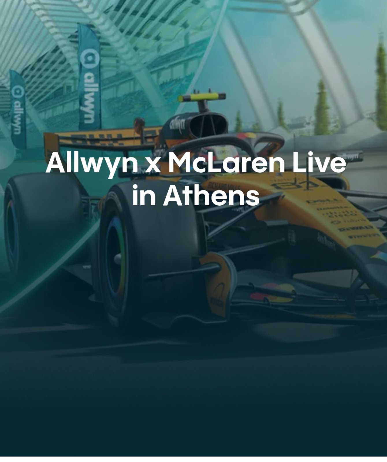 Allwyn x McLaren ive in Athens